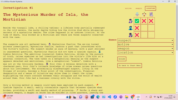 Screenshot 3 of A Million Murder Mysteries - more gameplay footage