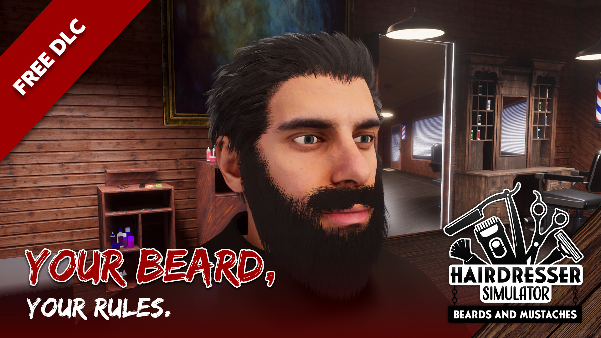 Hairdresser Simulator - Beards and Mustaches DLC Featured Screenshot #1