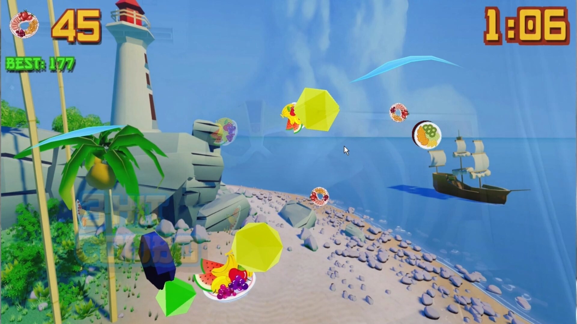 #5. Fruit Slice by Motion Capture (Steam) 由: Wuhan Yiding Eben Technology Studio