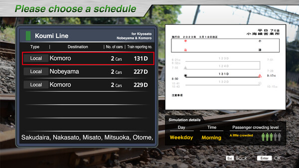 JR EAST Train Simulator: Koumi Line (Kobuchizawa to Komoro) Kiha E200 series