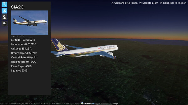 Screenshot z FlightTracker3D Screenshot z FlightTracker3D