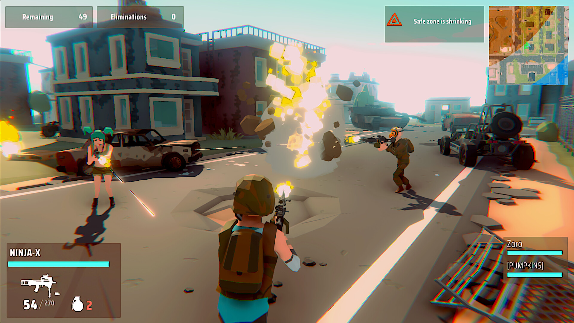 Скриншот Polygon Bit Battle Royale — кадр 1