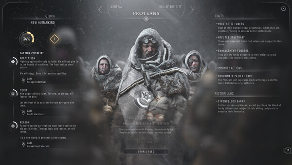 Frostpunk 2: Fractured Utopias.