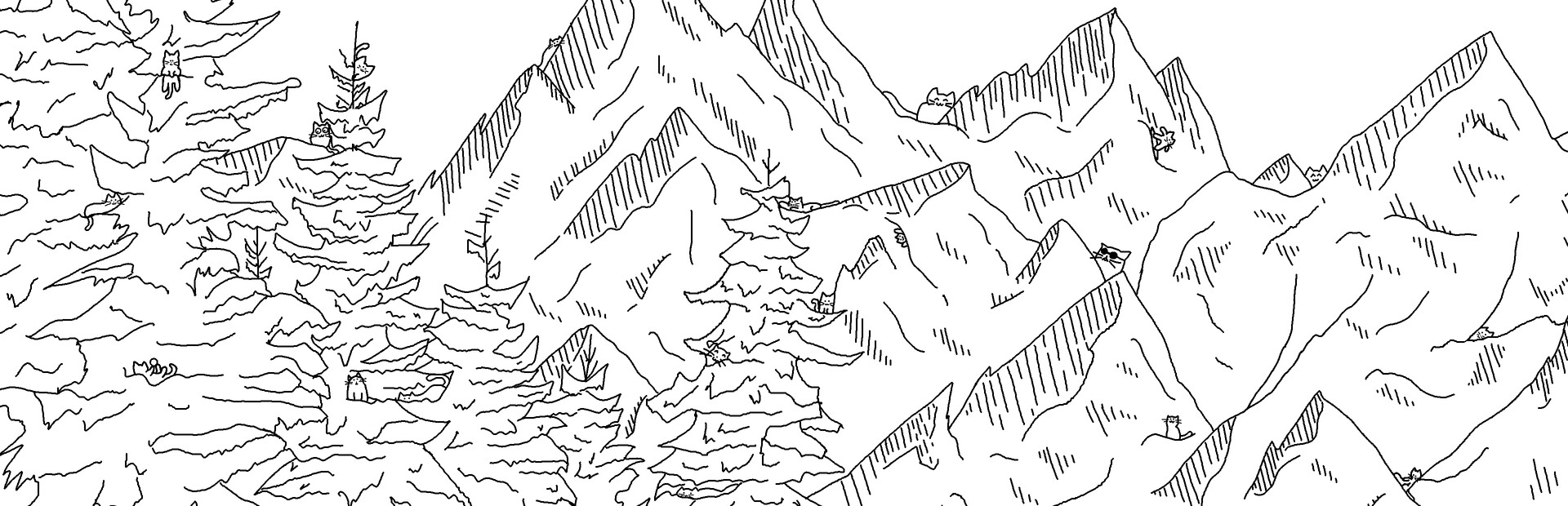 Looking For Cats In a Badly Drawn Forest