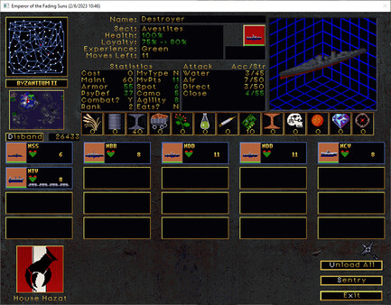 Screenshot z Emperor of the Fading Suns Screenshot z Emperor of the Fading Suns