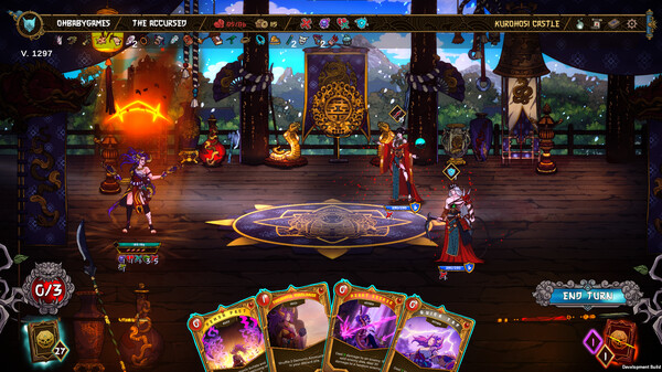 Screenshot of Shogun Curse gameplay showing in-action mechanics