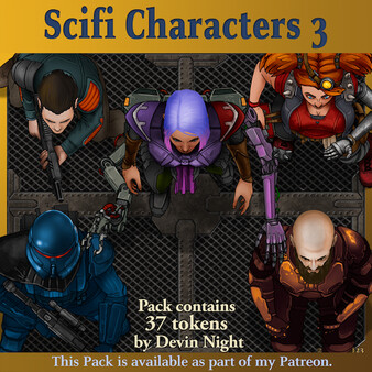 Fantasy Grounds - Devin Night Pack 213: Sci-fi Characters 3
