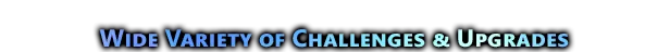 Wide Variety of Challenges & Upgrades