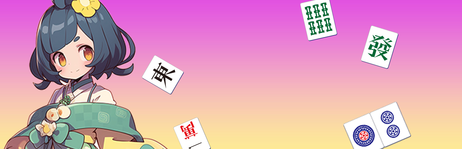 Drop Mahjong tiles