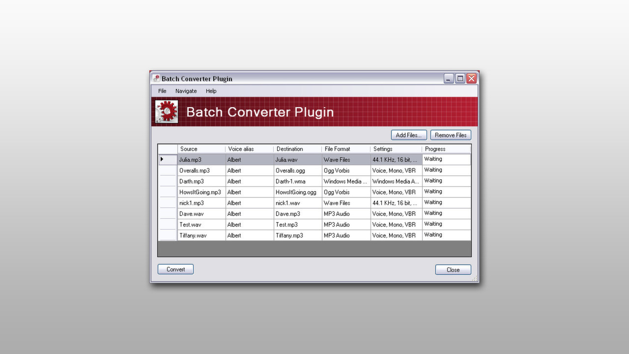 Batch Converter Plugin Featured Screenshot #1