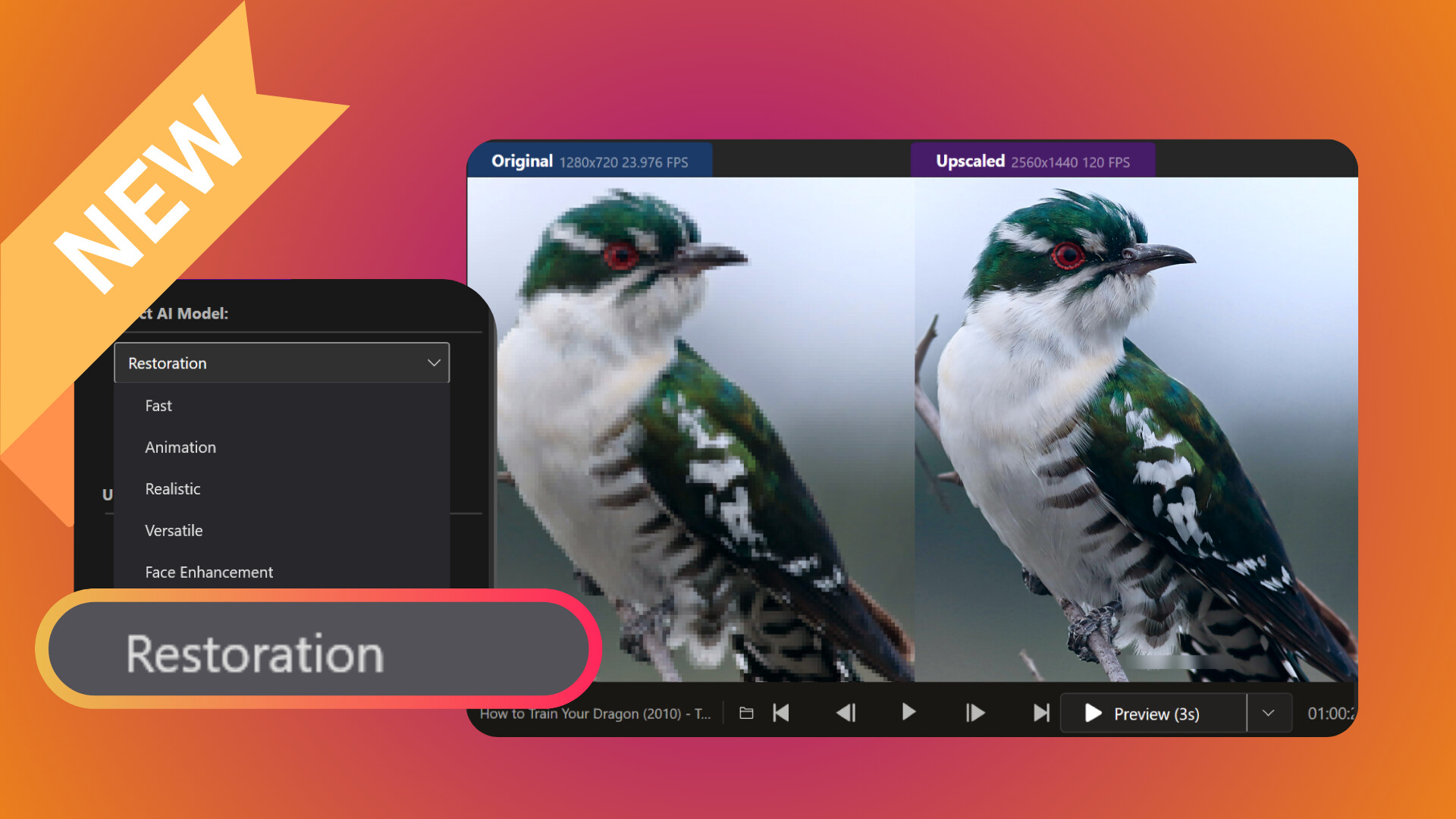 Nero AI Video Upscaler Featured Screenshot #1