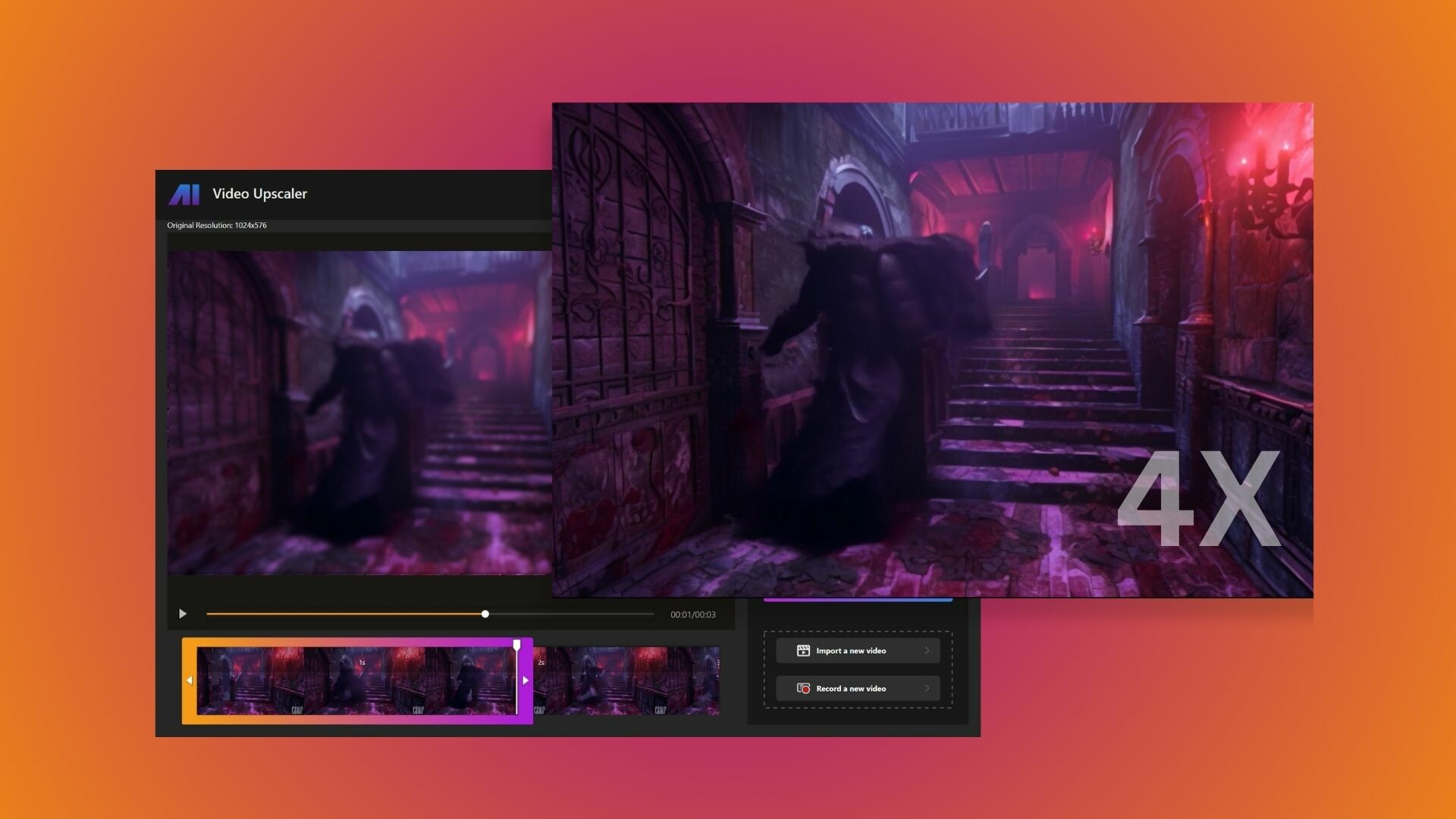 Nero AI Video Upscaler screenshot 1