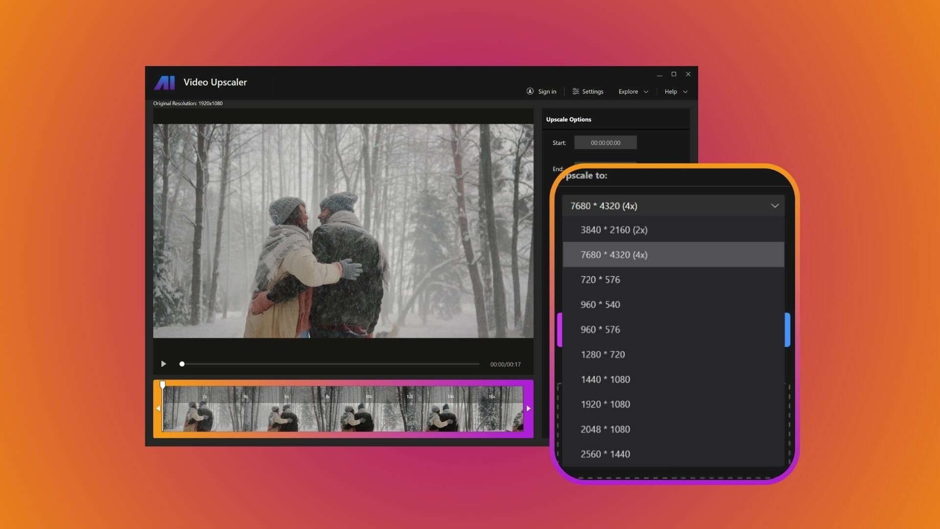 Nero AI Video Upscaler screenshot 2