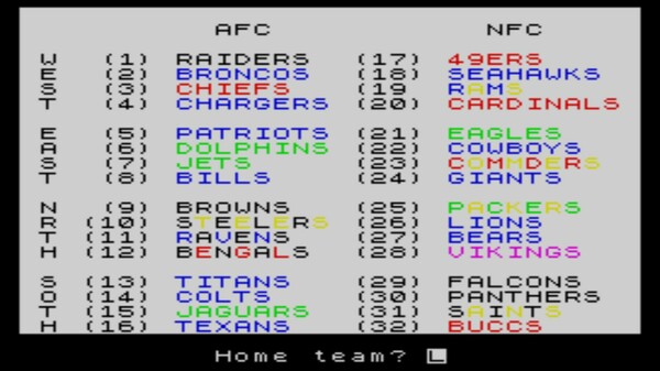 Screenshot of Speed NFL gameplay showing in-action mechanics