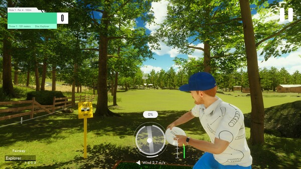 Screenshot of Disc Golf Masters gameplay showing in-action mechanics