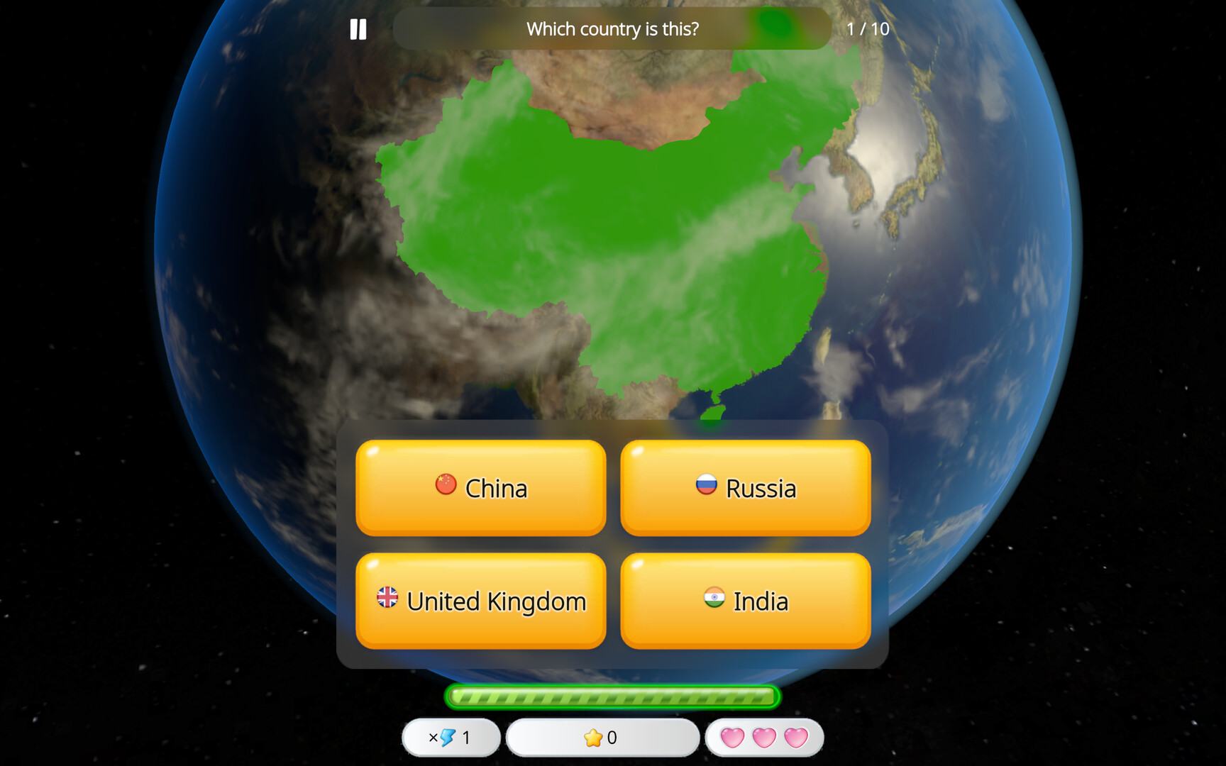 Capitals Quizzer - Globe Mode Featured Screenshot #1