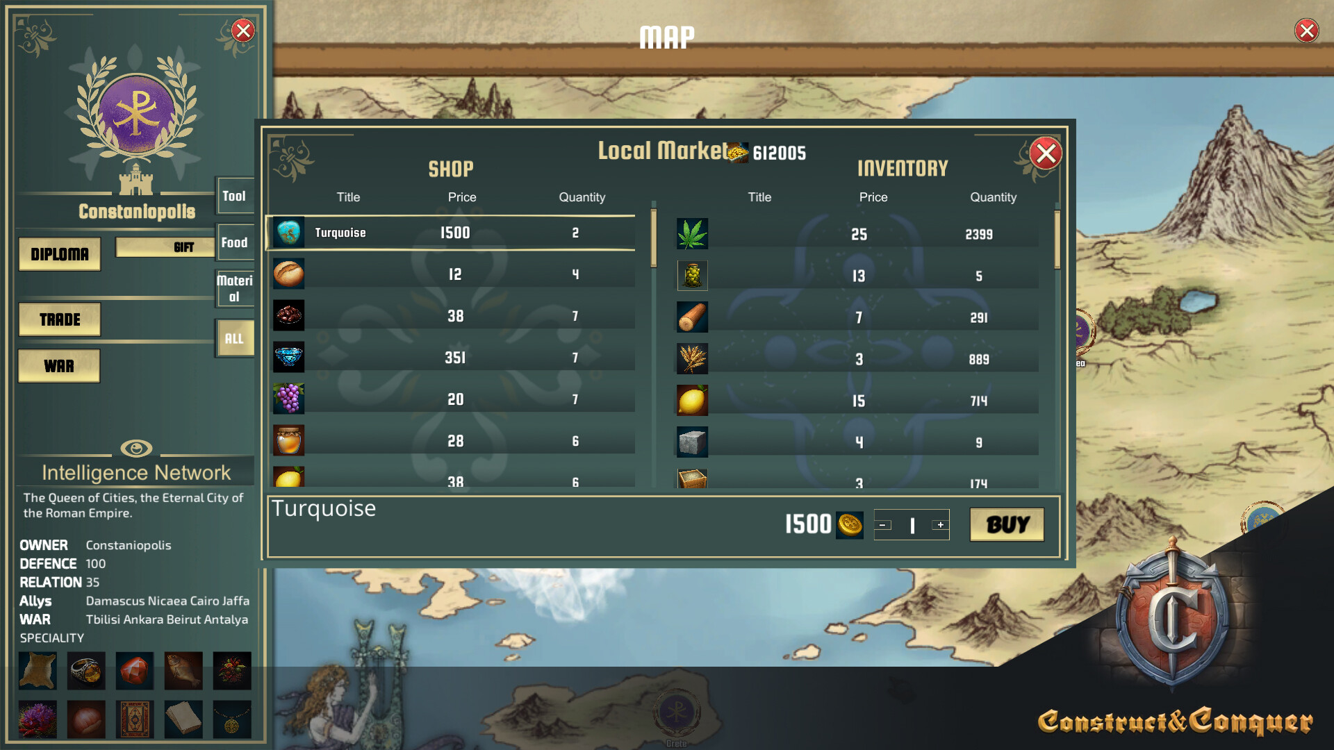 #3. Construct&Conquer:The Levant in the 12th Century (Steam) 由: KuranGame
