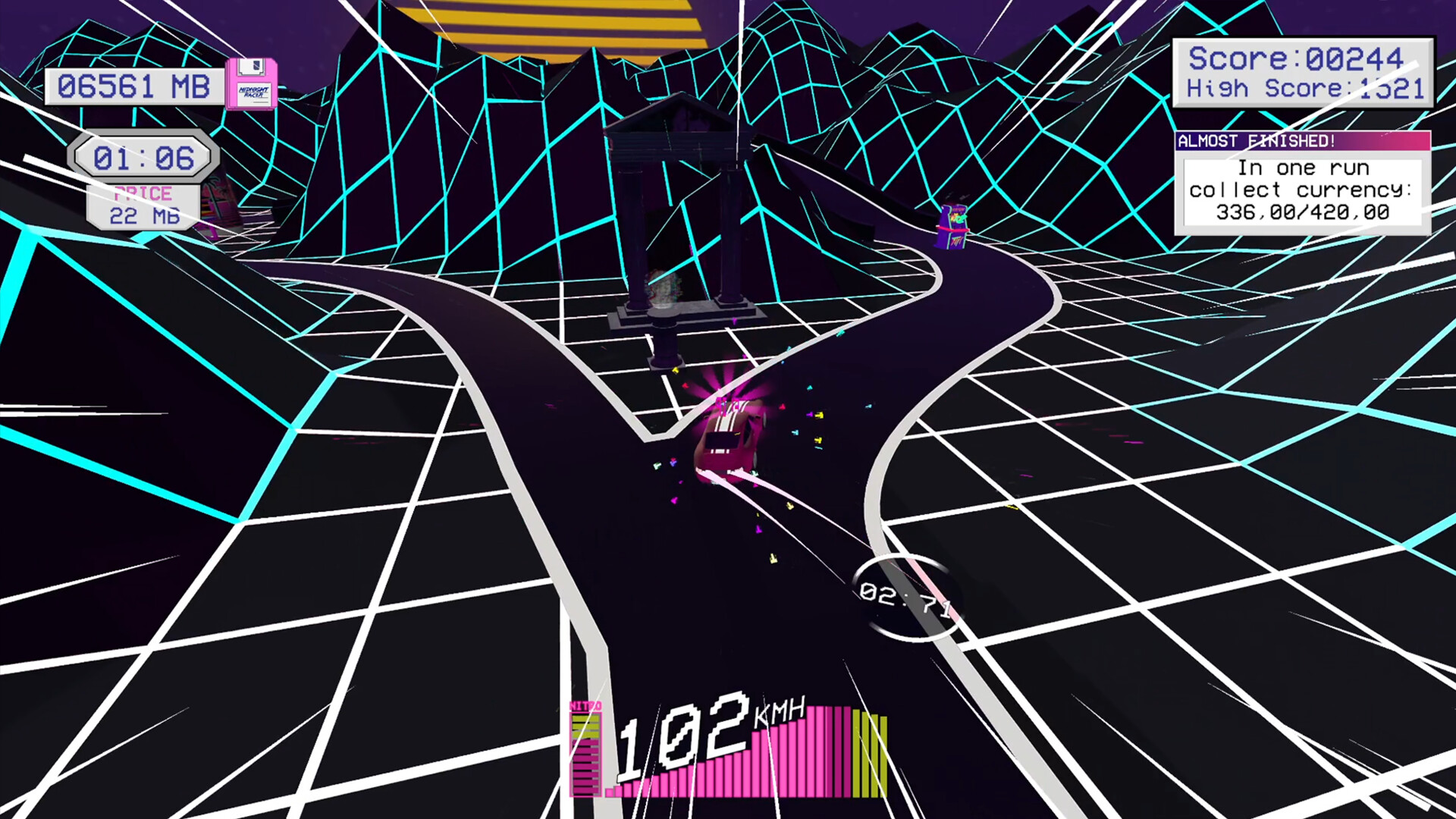 #9. Midnight Racer (Steam) Podle: Dots Factory Games