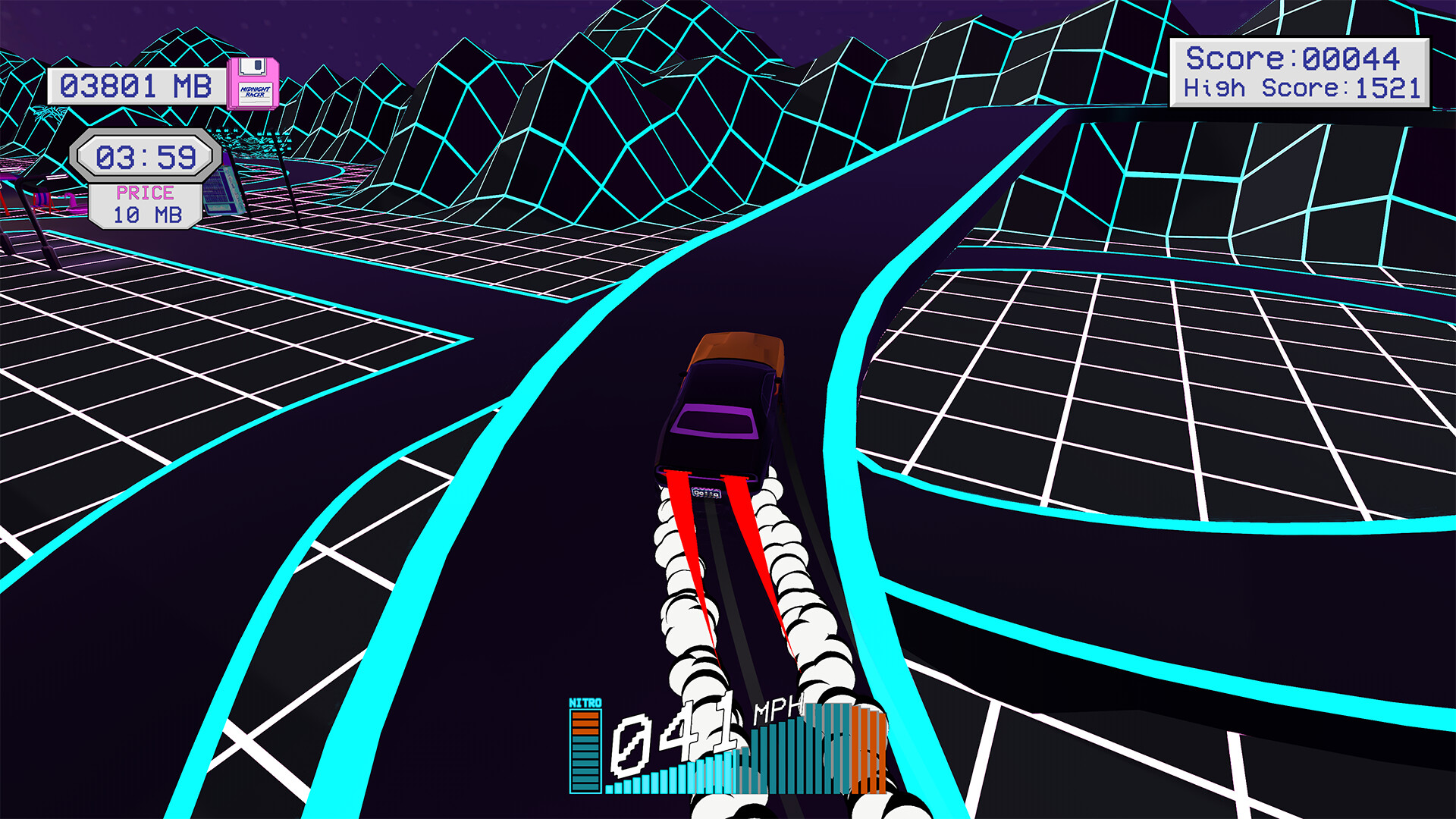 #4. Midnight Racer (Steam) Podle: Dots Factory Games