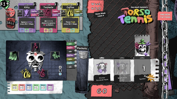 TORSO TENNIS game for Linux 1