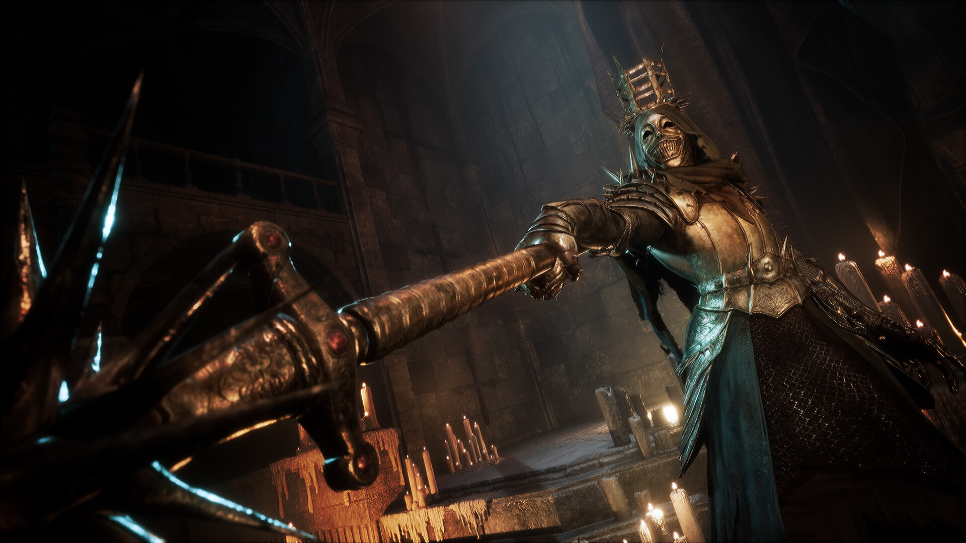 Players shape their build across five weapon types and twelve skill trees.