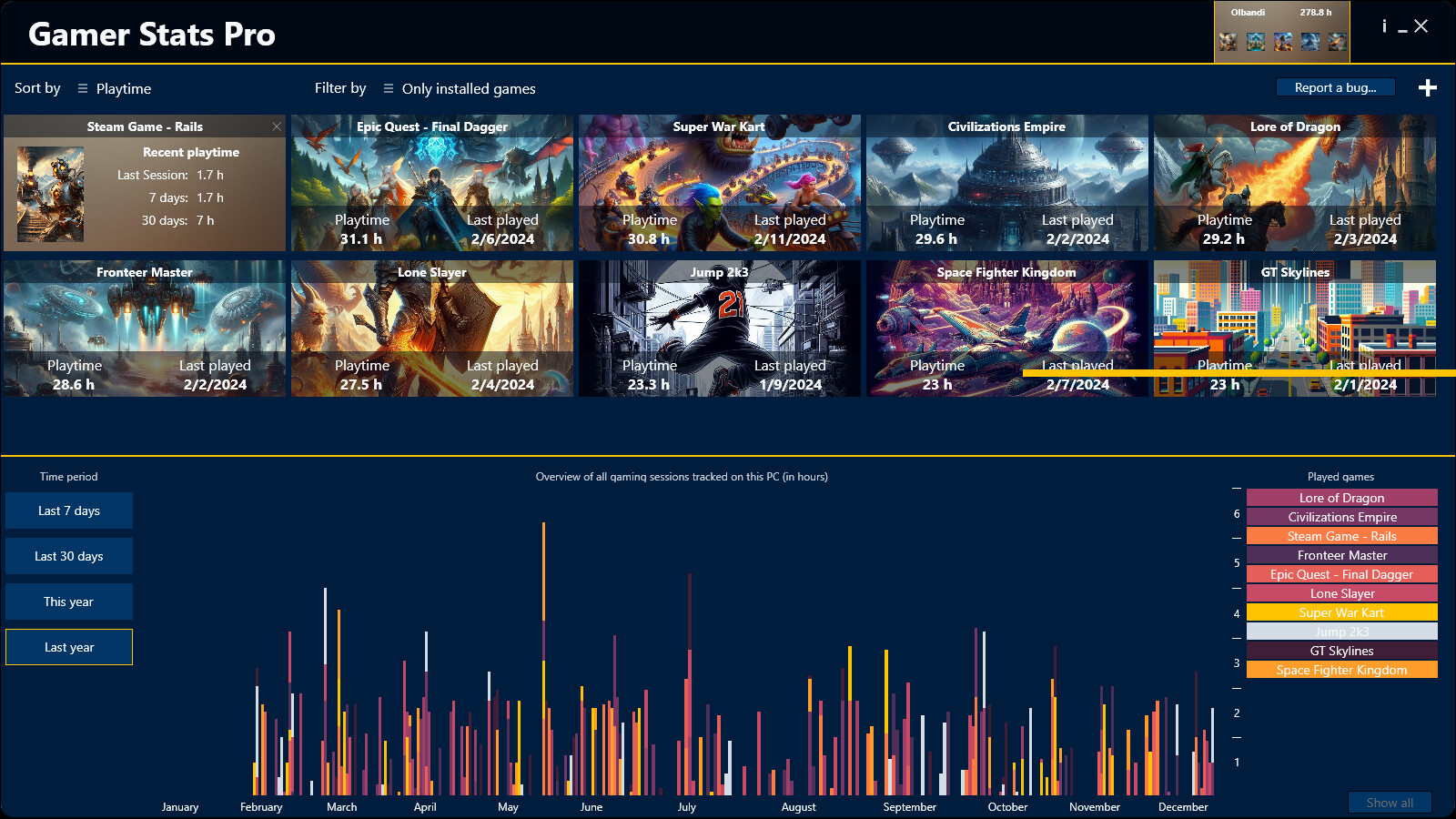 Gamer Stats Pro Featured Screenshot #1