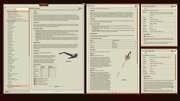 Fantasy Grounds - Weapons of Legend for 5th Edition