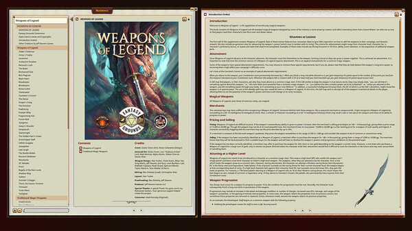 Fantasy Grounds - Weapons of Legend for 5th Edition