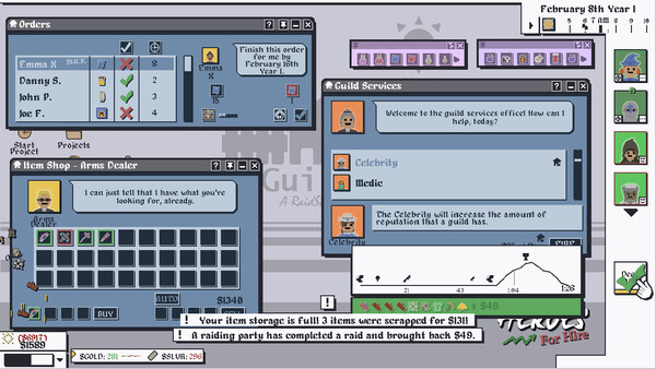 Heroes For Hire - Guild Micromanagement Simulator