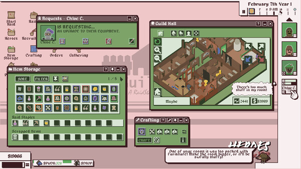 Heroes For Hire - Guild Micromanagement Simulator game for Linux 1