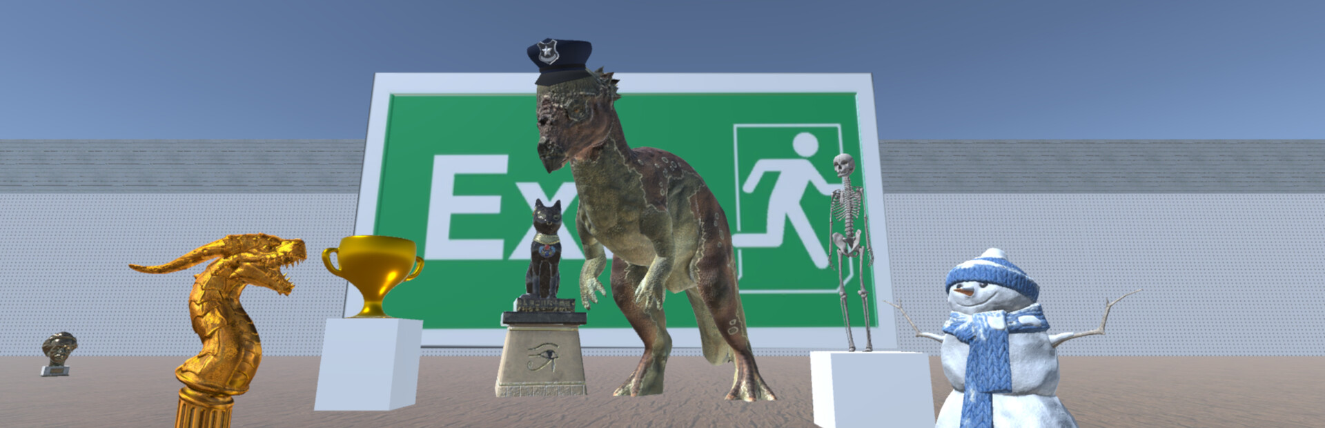 Exit the museum
