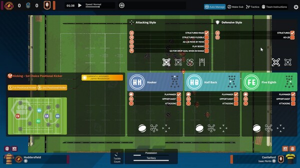 Screenshot z Rugby League Team Manager 4