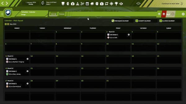 Screenshot z Rugby League Team Manager 4