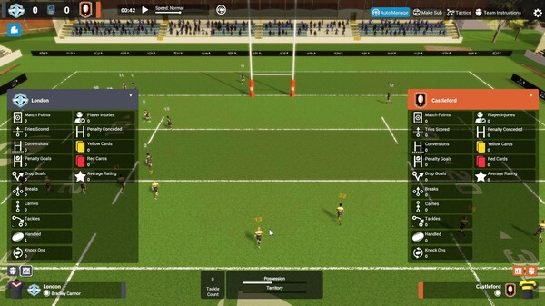 Screenshot z Rugby League Team Manager 4