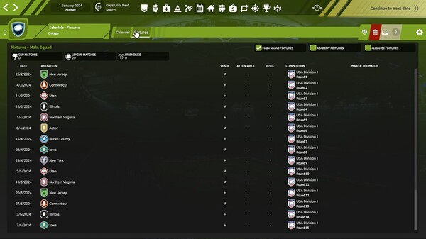 Screenshot z Rugby League Team Manager 4