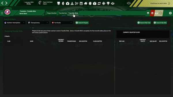 Screenshot z Rugby League Team Manager 4