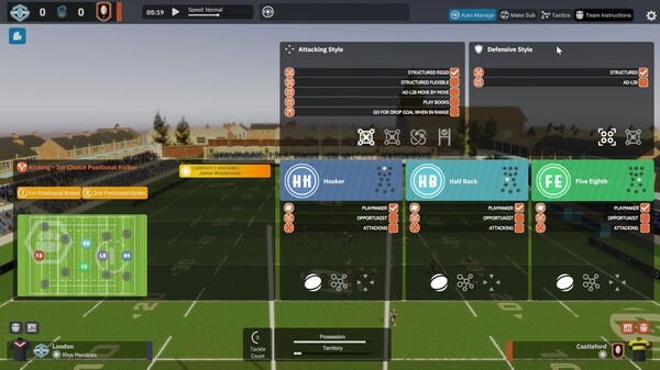 Screenshot z Rugby League Team Manager 4