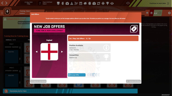 Screenshot z Rugby League Team Manager 4