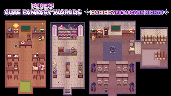 RPG Maker MZ - Plue's Cute Fantasy Worlds - Magic Days & Scary Nights