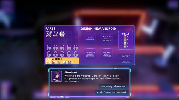 Synthetica: Cyber Club Manager screenshot 2