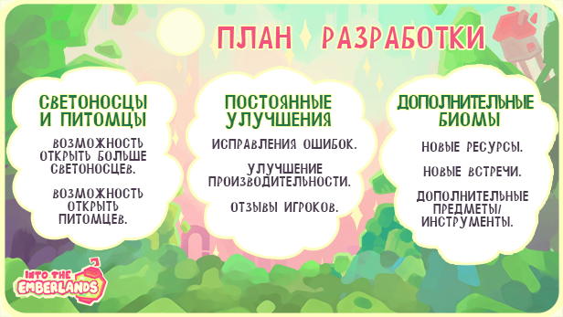 В раннем доступе Into the Emberlands: несущий свет 2 ITE Roadmap RU game art logo