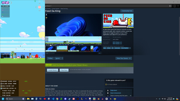 Feed Da King game for Linux 1