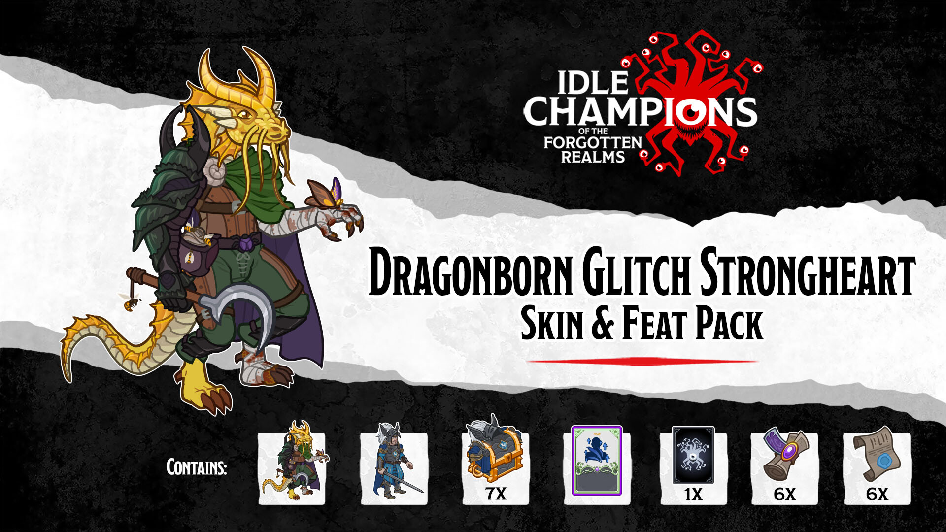Idle Champions - Dragonborn Glitch Strongheart Skin & Feat Pack