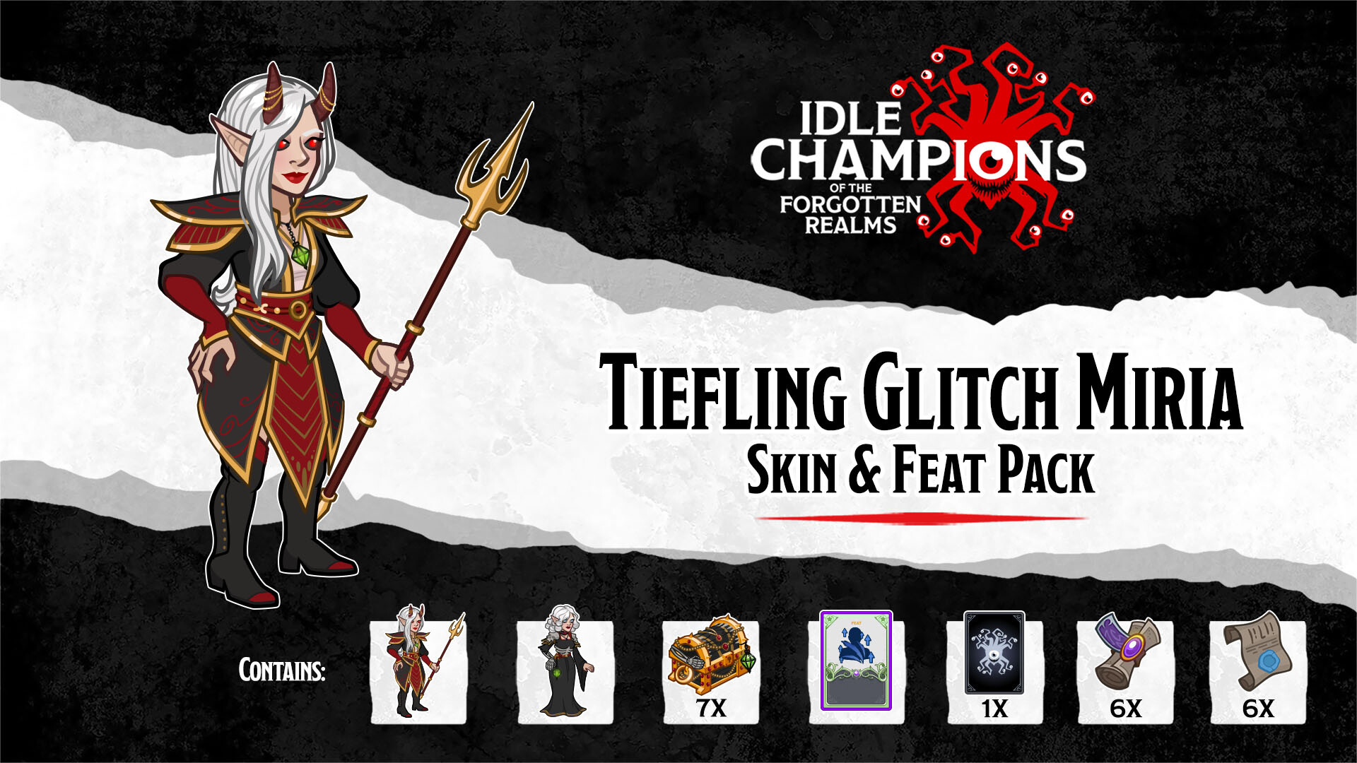 Idle Champions - Tiefling Glitch Miria Skin & Feat Pack Featured Screenshot #1