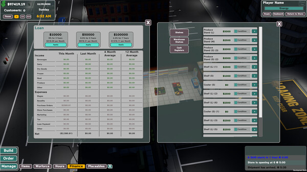 Screenshot z Grocery Store Tycoon