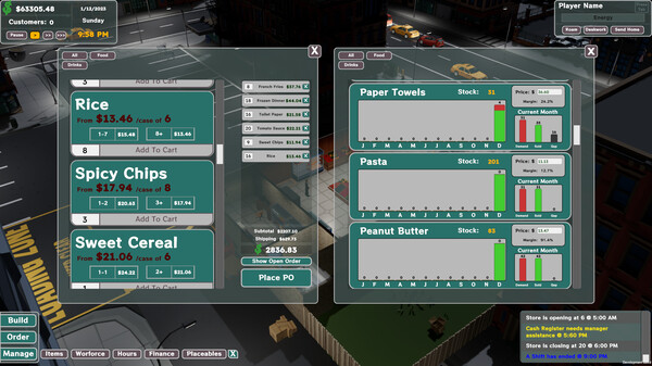 Screenshot z Grocery Store Tycoon