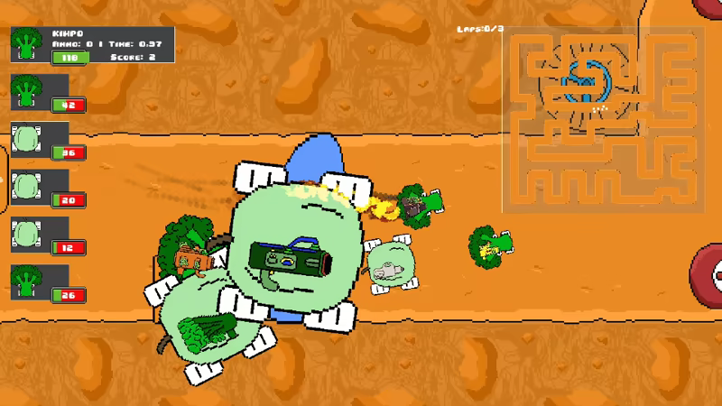 Veg out Crew 2D Racer video 1