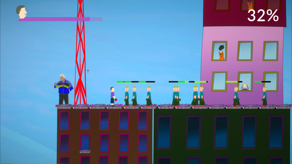 Screenshot of Bull-Bia Ricky gameplay showing in-action mechanics