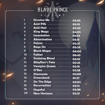 Blade Prince Academy Soundtrack