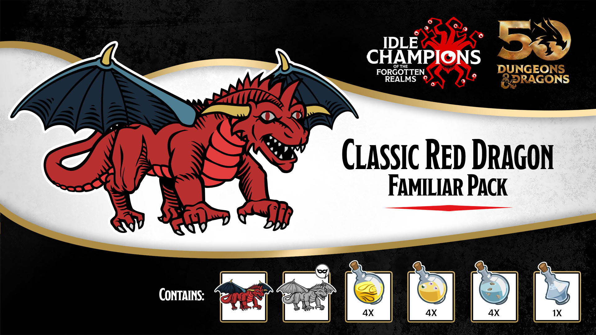 Idle Champions - Classic Red Dragon Familiar Pack Featured Screenshot #1